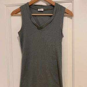 Brunello Cucinelli knit tank top size M sage green